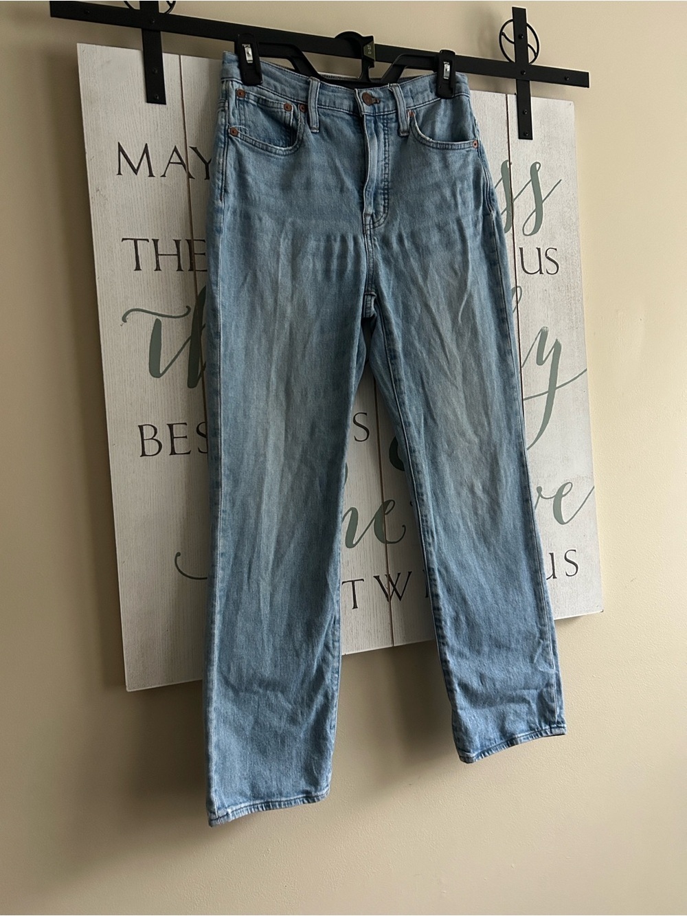 Madewell slim Demi-boot Light Wash Blue Women's Straight-Leg Jeans, size 25